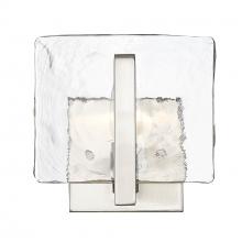  3164-1W PW-HWG - Aenon PW 1 Light Wall Sconce in Pewter with Hammered Water Glass Shade